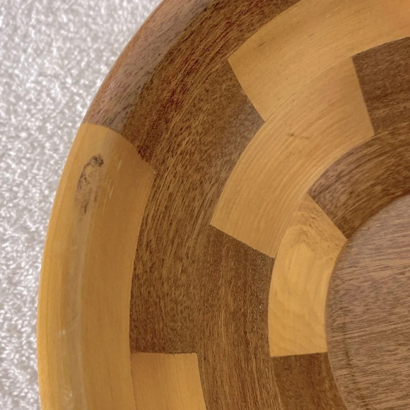 Handmade Medium Sized Segmented Wood Bowl - Picture 6 of 13